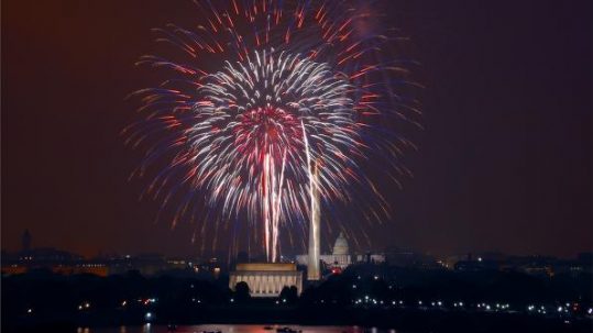 fireworks over the United States White House